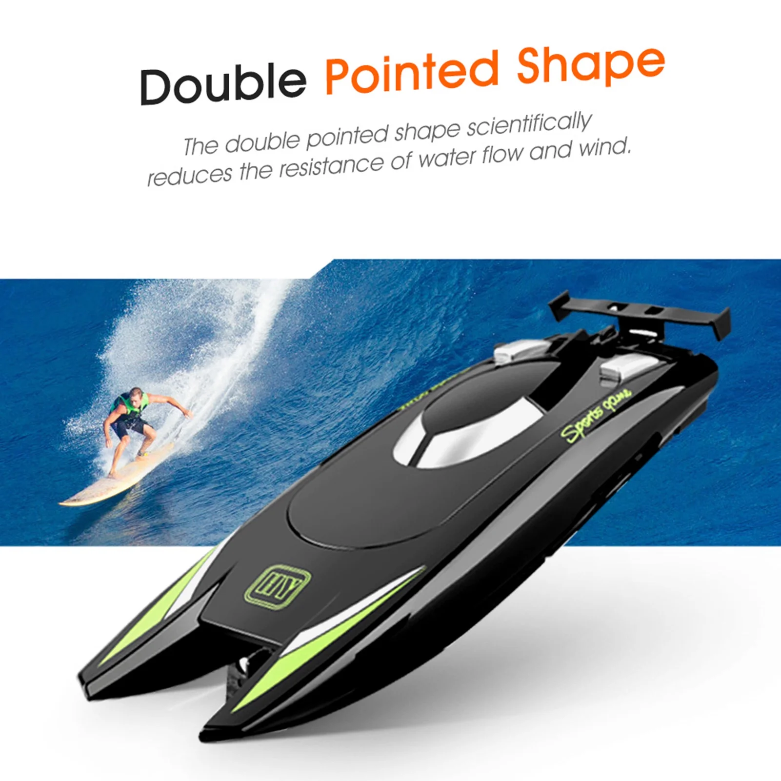 Carevas 805 RC Boats for Adult 25KMH High Speed Racing Boat 2 Channels Remote Control Boats for Pools Racing Boat