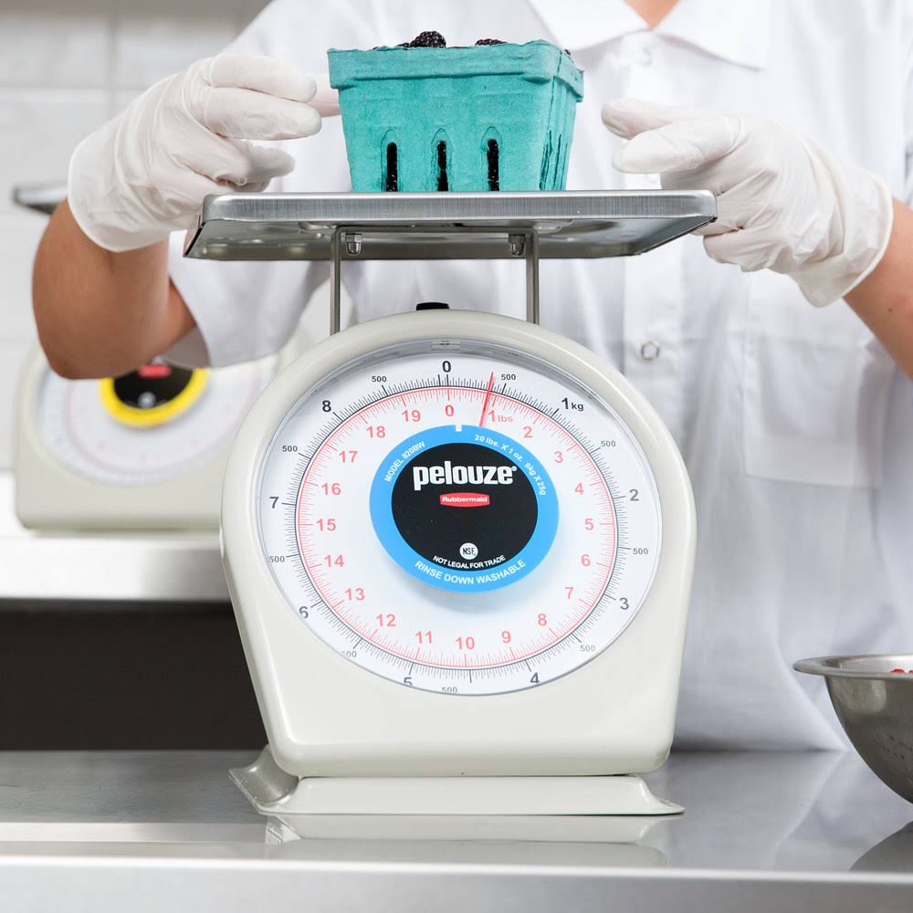 Rubbermaid FG820BW 20 lb / 9kg Dial Portion Scale