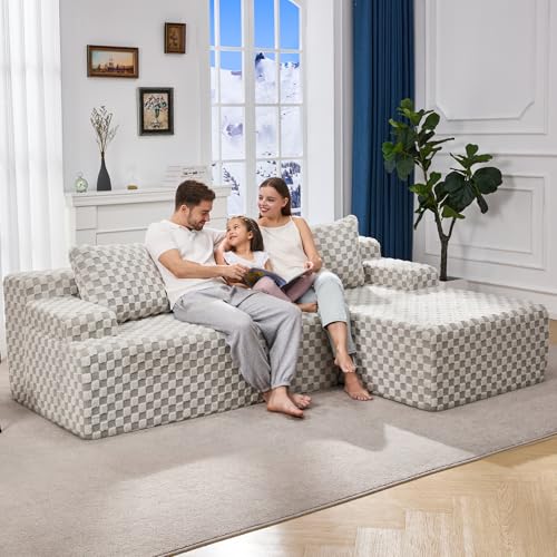 Modular Sectional Sofa Couches L-Shape Couch 3 Seat Modular Sofa Memory Foam Sectional Couches for Living Room