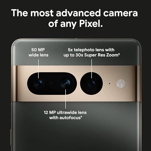 Google Pixel 7 Pro - 5G Android Phone - Unlocked Smartphone with Telephoto/Wide Angle Lens, and 24-Hour Battery - 128GB - Obsidian
