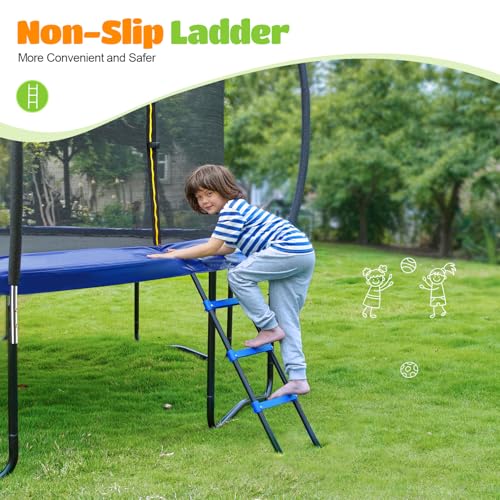 ORCC 1200LBS Weight Capacity Trampoline 16 15 14 12 10 8FT Outdoor Yard Trampolines for Kids Adults Outdoor Yard Trampolines for Kids Adults