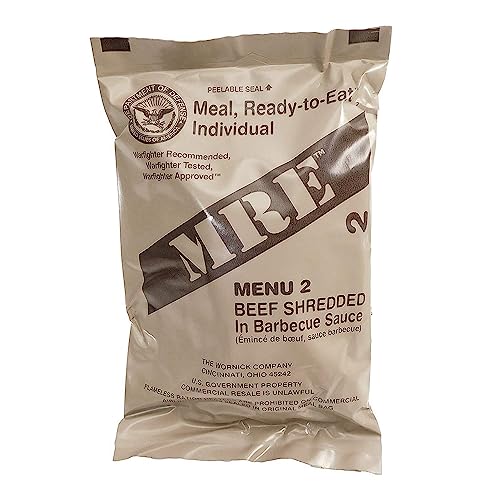 Ammo Can Man MRE (Meals-Ready-To-Eat) Case - Genuine Military Surplus MRE Case | 2026 Inspection Date (A Case Only - Menus 1-12)
