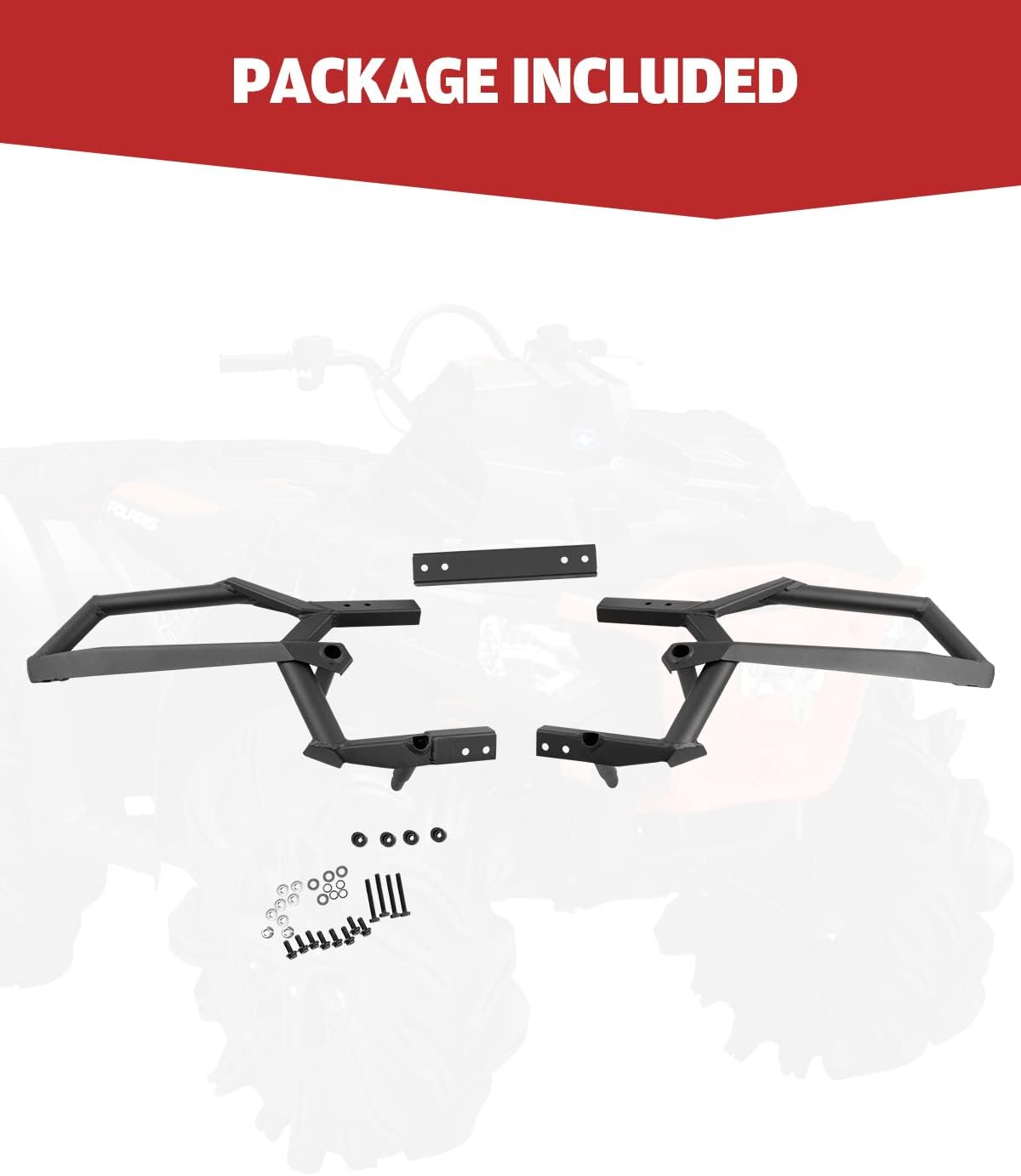 A & UTV PRO Rear Bumper Brush Guard for 2017-2022 Polaris Sportsman 850 / XP 1000,Heavy Duty Ultimate Series Steel Rear Bumper Protector Accessories