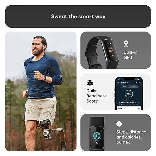 Fitbit Charge 5 Advanced Health & Fitness Tracker with Built-in GPS, Stress Management Tools, Sleep Tracking, 24/7 Heart Rate and More