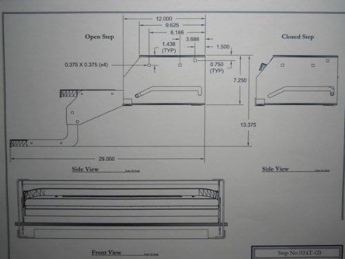 RV Motorhome Camper Trailer 24 Double Step 12 Drop Foldaway Entry