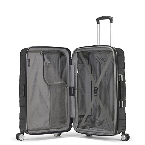 Samsonite Winfield 2 Hardside Expandable Luggage with Spinner Wheels, Brushed Anthracite, Checked-Large 28-Inch