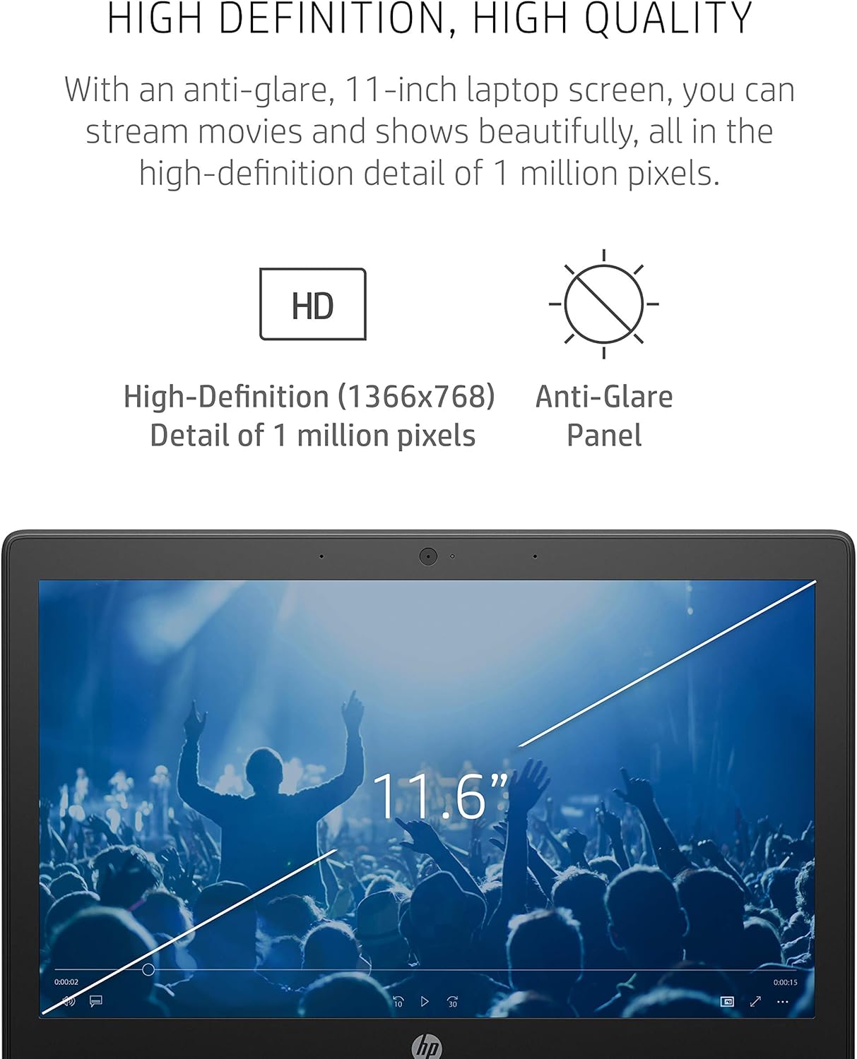HP Chromebook 11-inch Laptop - MediaTek - MT8183 - 4 GB RAM - 32 GB eMMC Storage - 11.6-inch HD Display - with Chrome OS™ - (11a-na0010nr, 2020 model)
