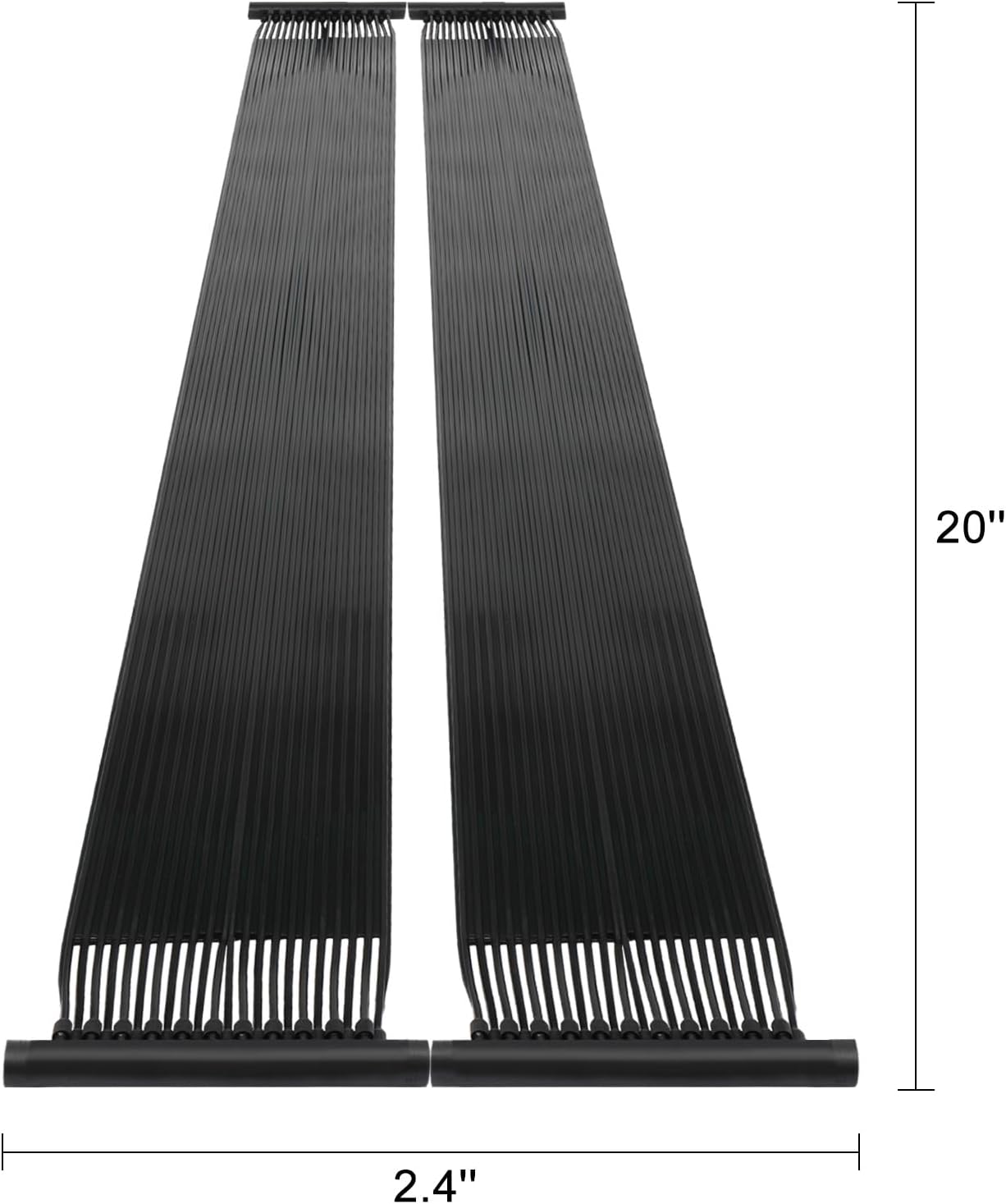 VINGLI Solar Pool Heater Panel 2FT x 20FT above Ground Pool Inground Pools, Swimming Pool Heating System, Weatherproof Pool Warmer (2FT x 20FT)