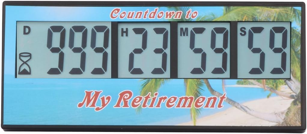 AIMILAR Digital Countdown Days Timer - AY4053-Black Upgraded Big 999 Days Count Down Clock for Vacation Retirement Wedding