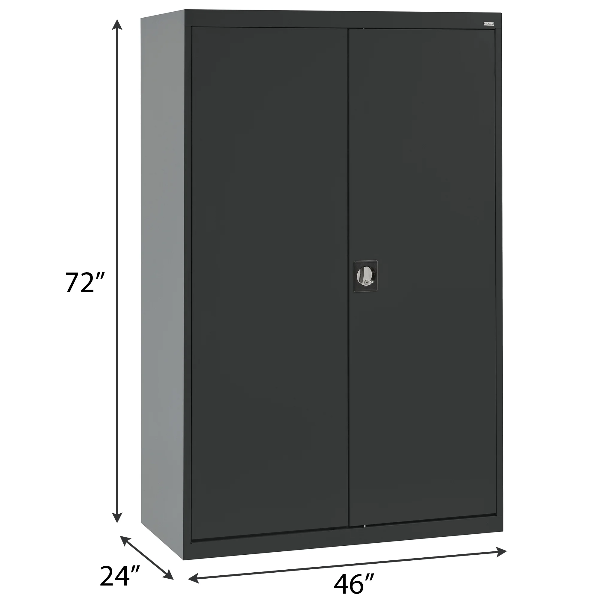 Sandusky Lee 46"W x 24"D x 72"H 5-Shelf Steel Storage Cabinet with Recessed Handle