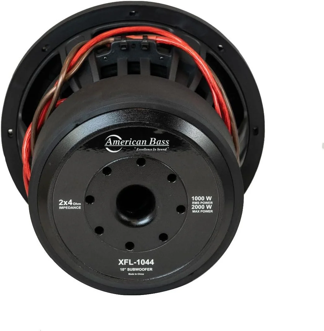 American Bass XFL 1044 10 Inch Dual 4 Ohm Voice Coil 2000 Watt Subwoofer
