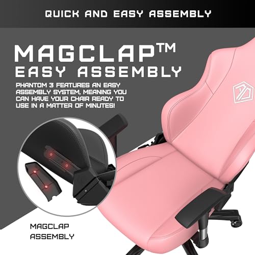 Anda Seat Phantom 3 Fabric Gaming Chairs for Adults - Large Wide Seat Gaming Chair with Lumbar Support