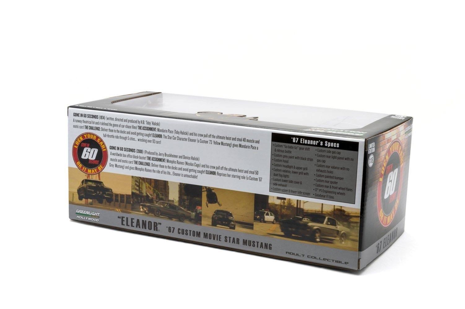 Greenlight Gone in 60 Seconds (2000) 1967 Ford Mustang Eleanor Vehicle (1:18 Scale)