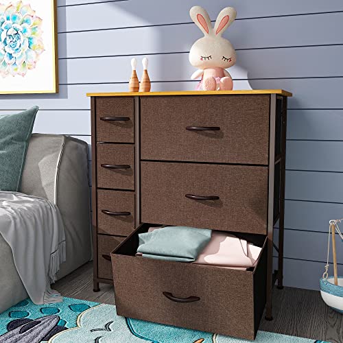 YITAHOME Dresser with 7 Drawers & 5 Drawer Dresser - Fabric Storage Tower, Organizer Unit for Bedroom, Living Room, Hallway, Closets & Nursery