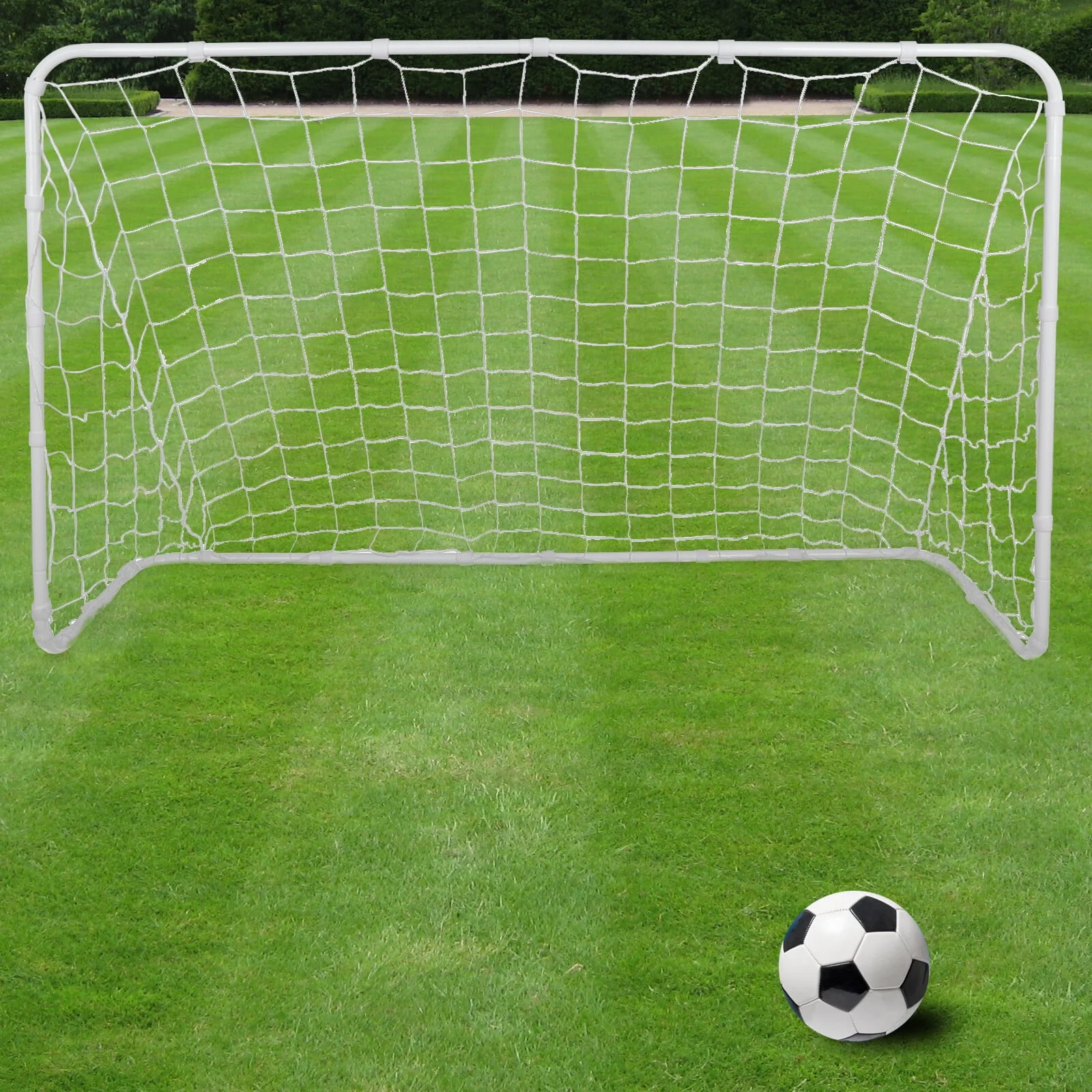 ZenSports 12FT x 6FT Portable Soccer Goal Net Adult Kids Outdoor Soccer Training Frame