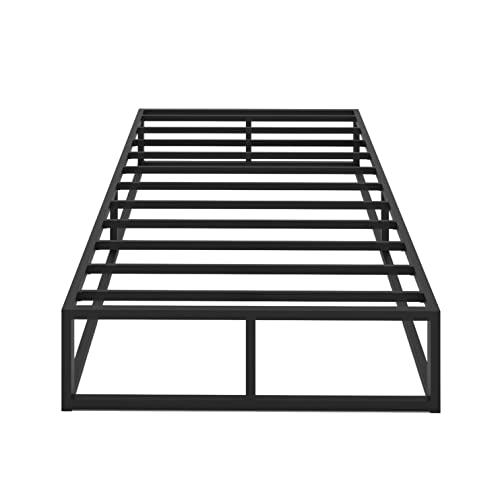 6 Inch Queen Bed Frame with Steel Slat Support, Low Profile Queen Metal Platform Bed Frame Support Mattress Foundation