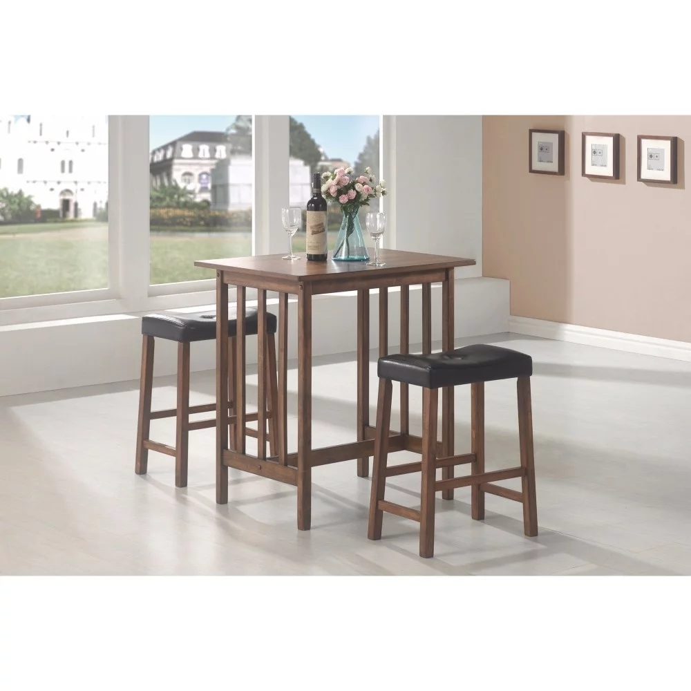 Coaster Company 3-Piece Table Set, Nut Brown