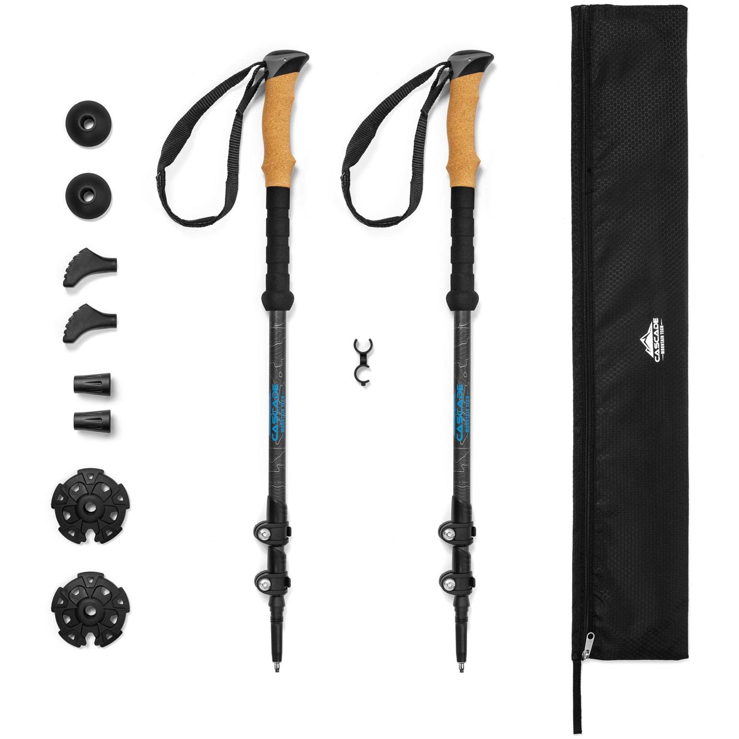 Cascade Mountain Tech Carbon Fiber Quick Lock Trekking Poles - Sports Supplies Online Store