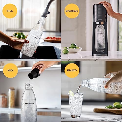 SodaStream Terra Sparkling Water Maker, Sparkling Water Machine & 1L Fizzy Water Bottle