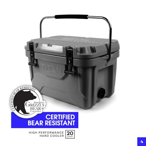 Titan Hard Ice Chest Cooler Roto Cooler with Microban Protection and Deep Freeze Insulation