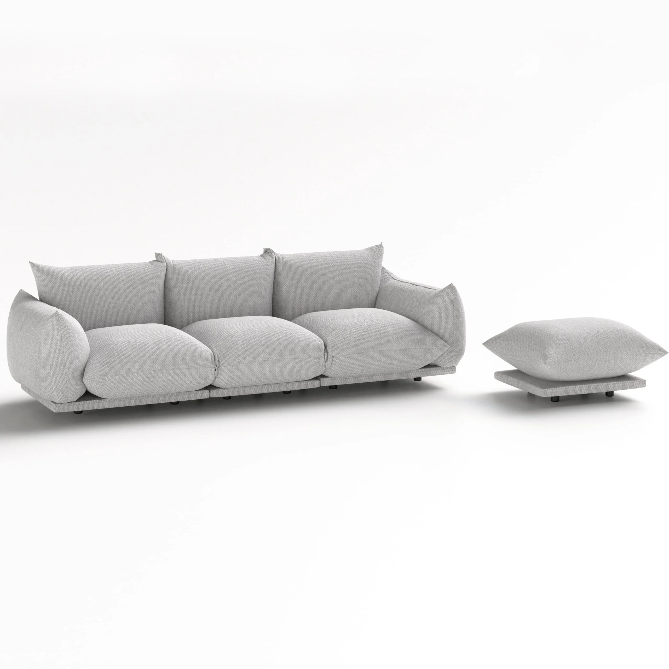 Upholstery Sofa Modern Sectional Couch L Shape 4 pieces for Living Room Bedroom Apartment Gray