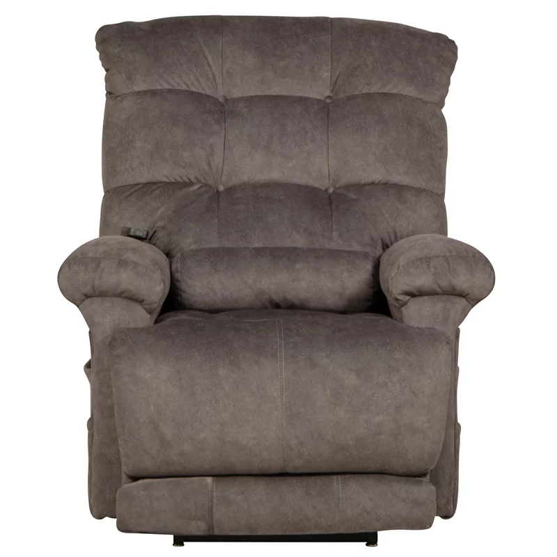 Catnapper Release Power Lift Recliner with Zero Gravity Recline in Gray Fabric