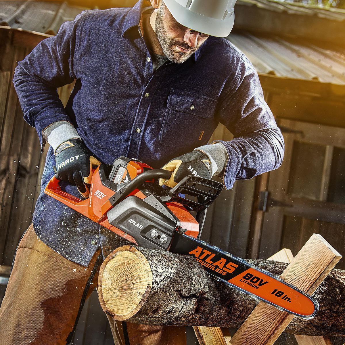 ATLAS 80V Brushless Cordless 18 in.  Chainsaw - Tool Only