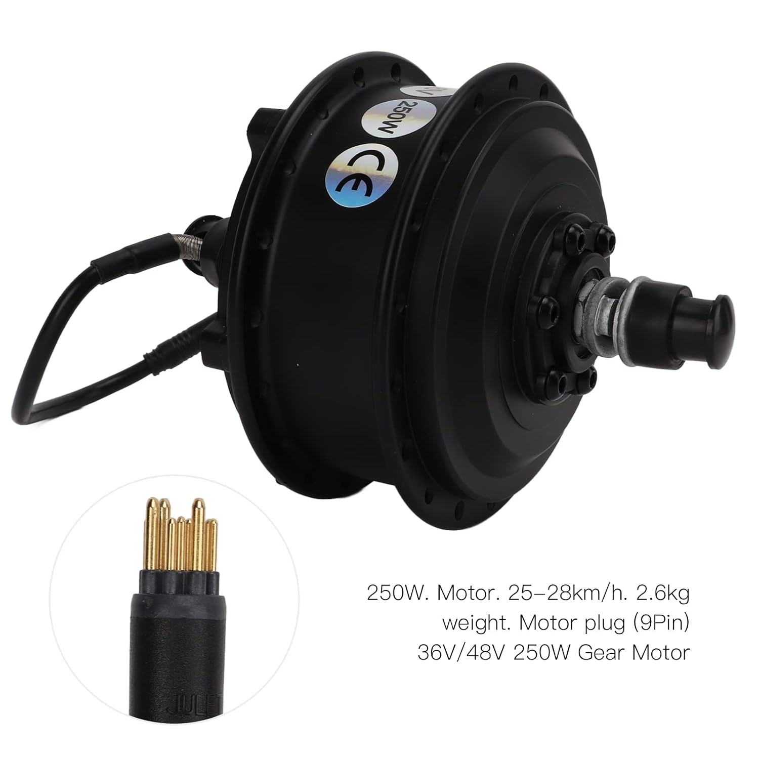 Electric Bicycle Hub Motor, 36V 250W Waterproof Front Wheel Ebike Conversion Motor Kit with 3 Riding Modes