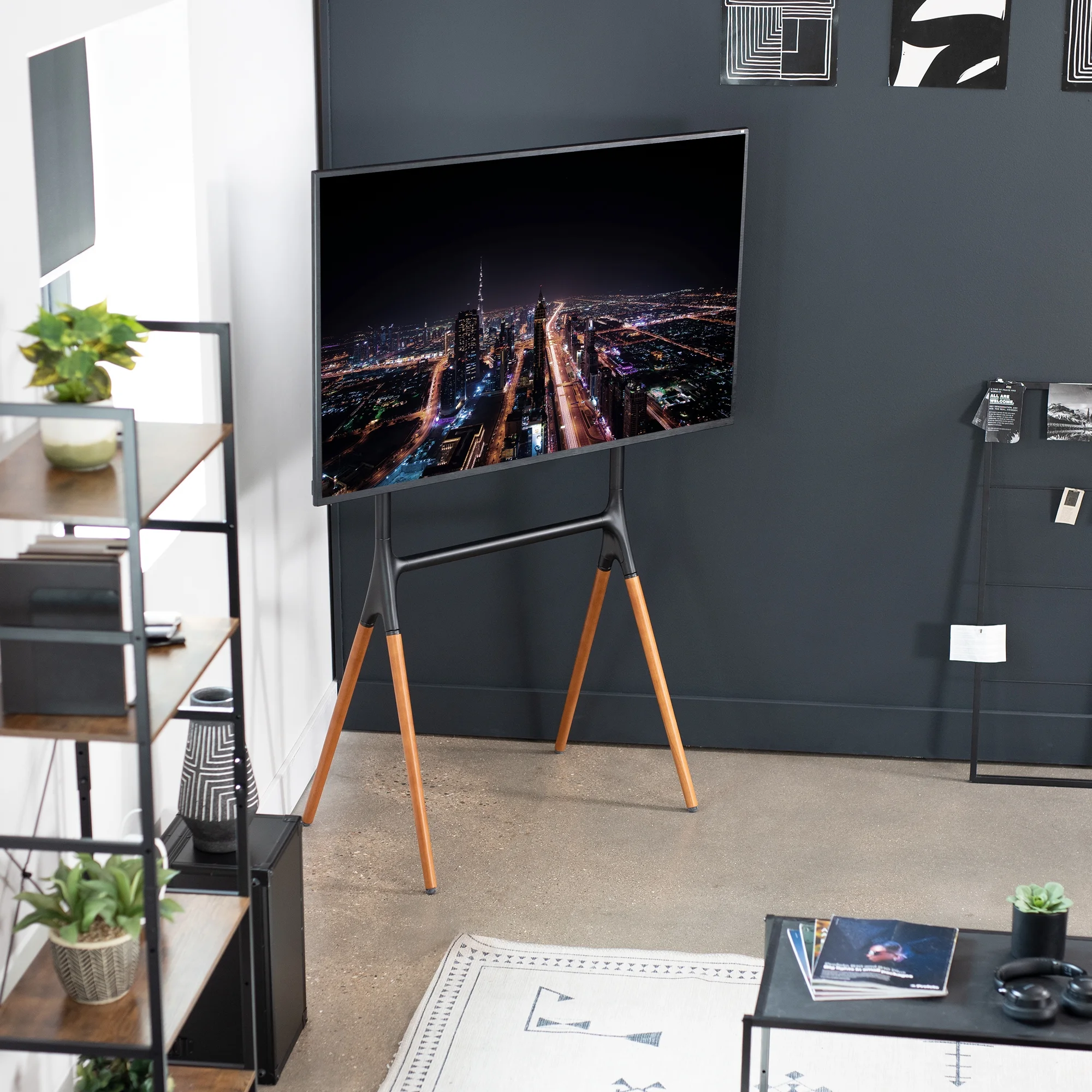 VIVO Easel Studio TV Adjustable Floor Stand | Mounts 49" to 70" Screens