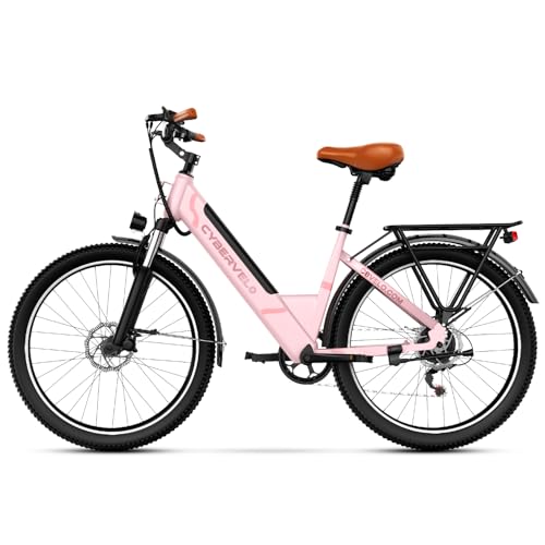 1000 Peak Electric Bike for Adults,up 80 Miles Removable Battery Ebike, 26" Electric E Bike with 7-Speed