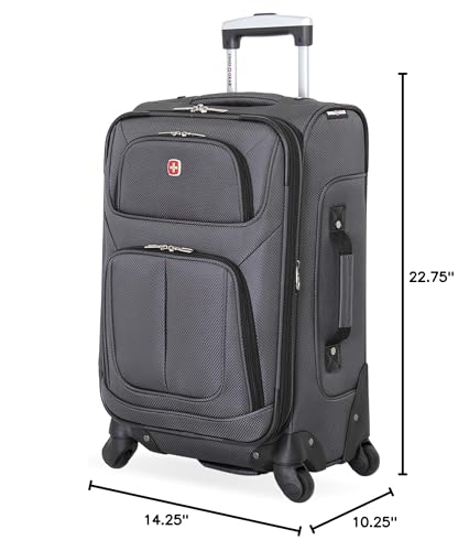 SwissGear Sion Softside Expandable Roller Luggage, Teal, 3 Piece Set (21/25/29)