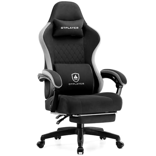 GTPLAYER Office Chair, Gaming Computer Desk Fabric Chair with Footrest
