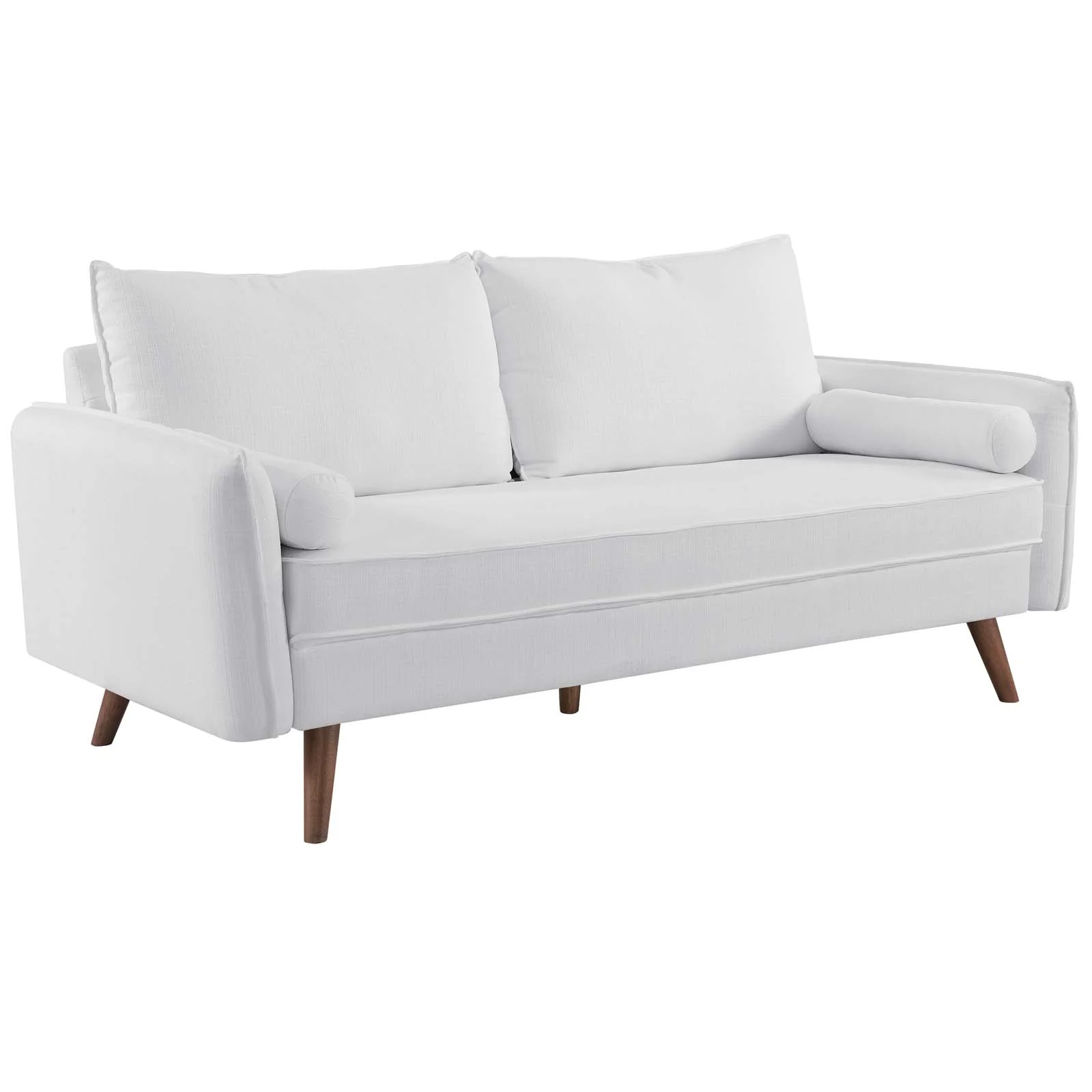 Modern Contemporary Urban Design Living Room Lounge Club Lobby Sofa, Fabric, White