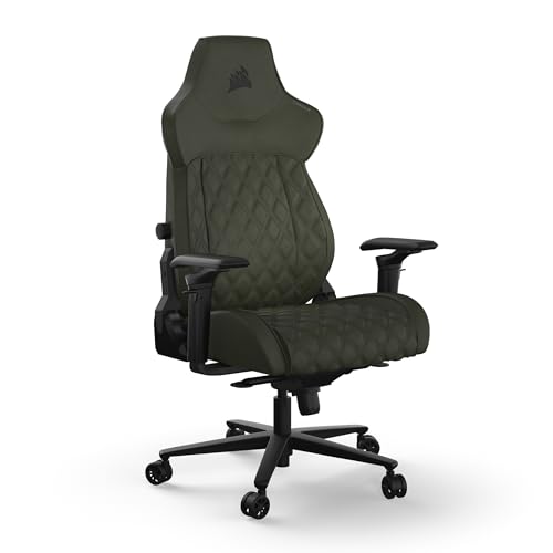 Corsair TC500 Luxe Gaming Chair – Premium Breathable Fabric – Wide Seat – Five-Way Adjustable Armrests – Adjustable Built-in Lumbar Support – 90-160