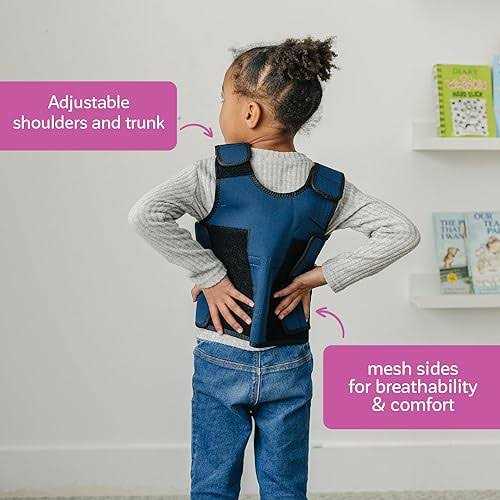 Fun and Function Blue Weighted Compression Vest for Kids &amp; Adults - Sports Supplies Online Store