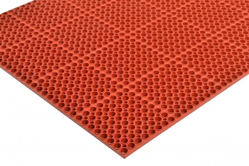 Notrax Red Drainage Anti-Fatigue Mat San-Eze II T11