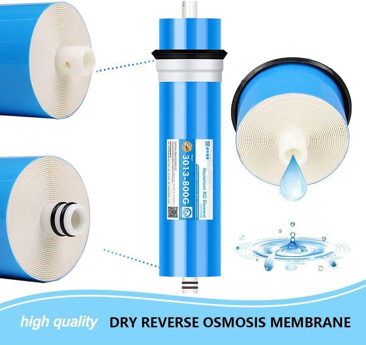 800 GPD RO Membrane, 0.0001 Microns Reverse Osmosis Membrane Replacement, 3013-800GPD Water Filter RO Membrane