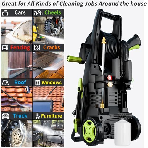 Electric Pressure Washer, 4500 PSI 3.2 GPM Power Washer with 4 Quick Connect Nozzles
