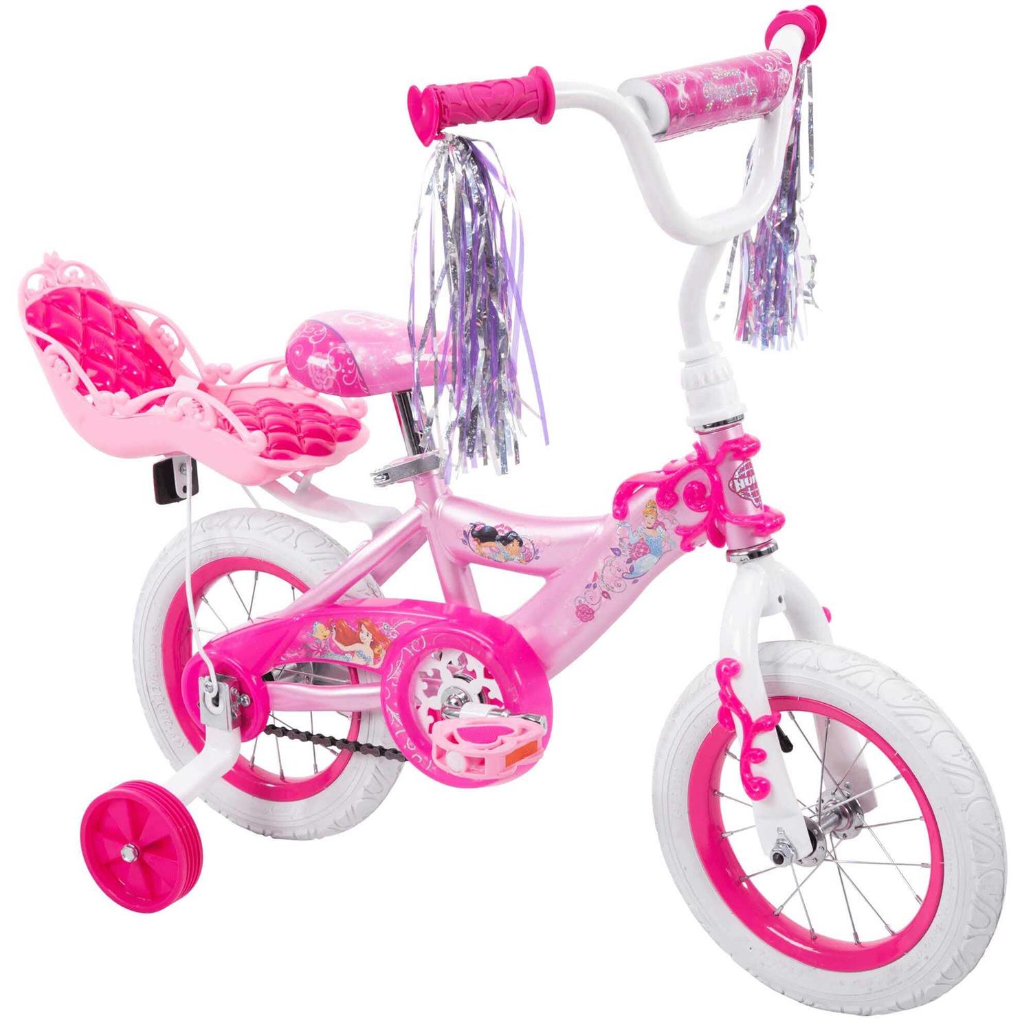Disney Princess Girls 12 Bike with Doll Carrier by Huffy - Sports Supplies Online Store