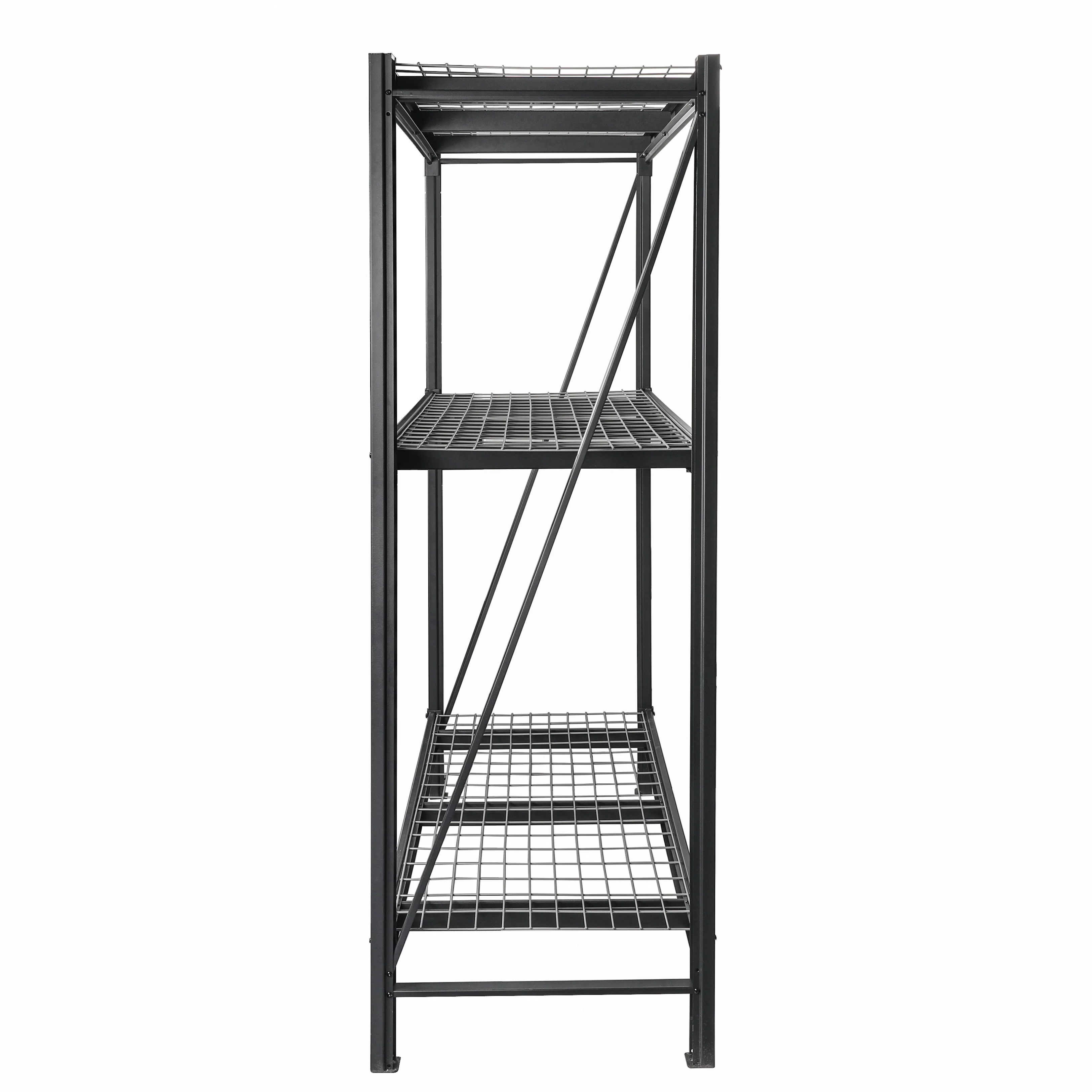 WORKPRO Steel 3-Tier Storage Shelf Unit 72-Inch-H x 77-Inch-W x 24-Inch-D, 6000lb Total Capacity, Black