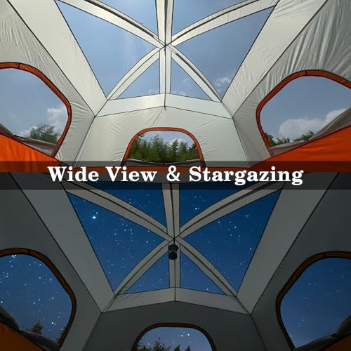 Happy Travel Tent 6 Person Tents for Camping, Waterproof Easy Setup Camping Tent with Rainfly