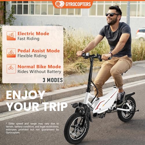 Frost Electric Bike for Adults | UL2849 Safe Folding Ebike 350W Brushless Motor | 14-inch Tires Compact Bike | Speed up to 25kmph/15.5mph 36V Battery