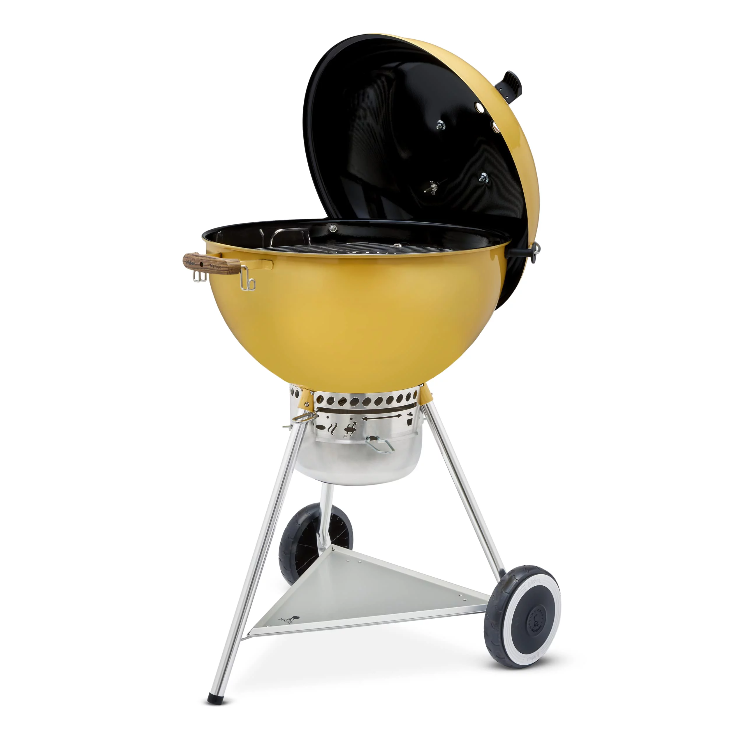 Weber 22 in. 70th Anniversary Kettle Charcoal Grill Hot Rod Yellow
