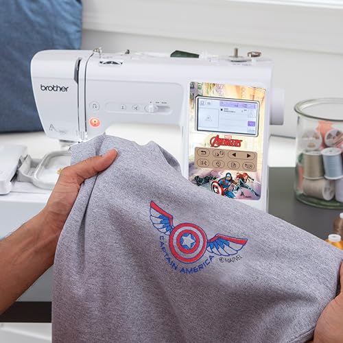 Brother LB5500M Marvel 2-in-1 Combo Sewing & Embroidery Machine, 16.5 x 7.76 x 12.1 inches, White
