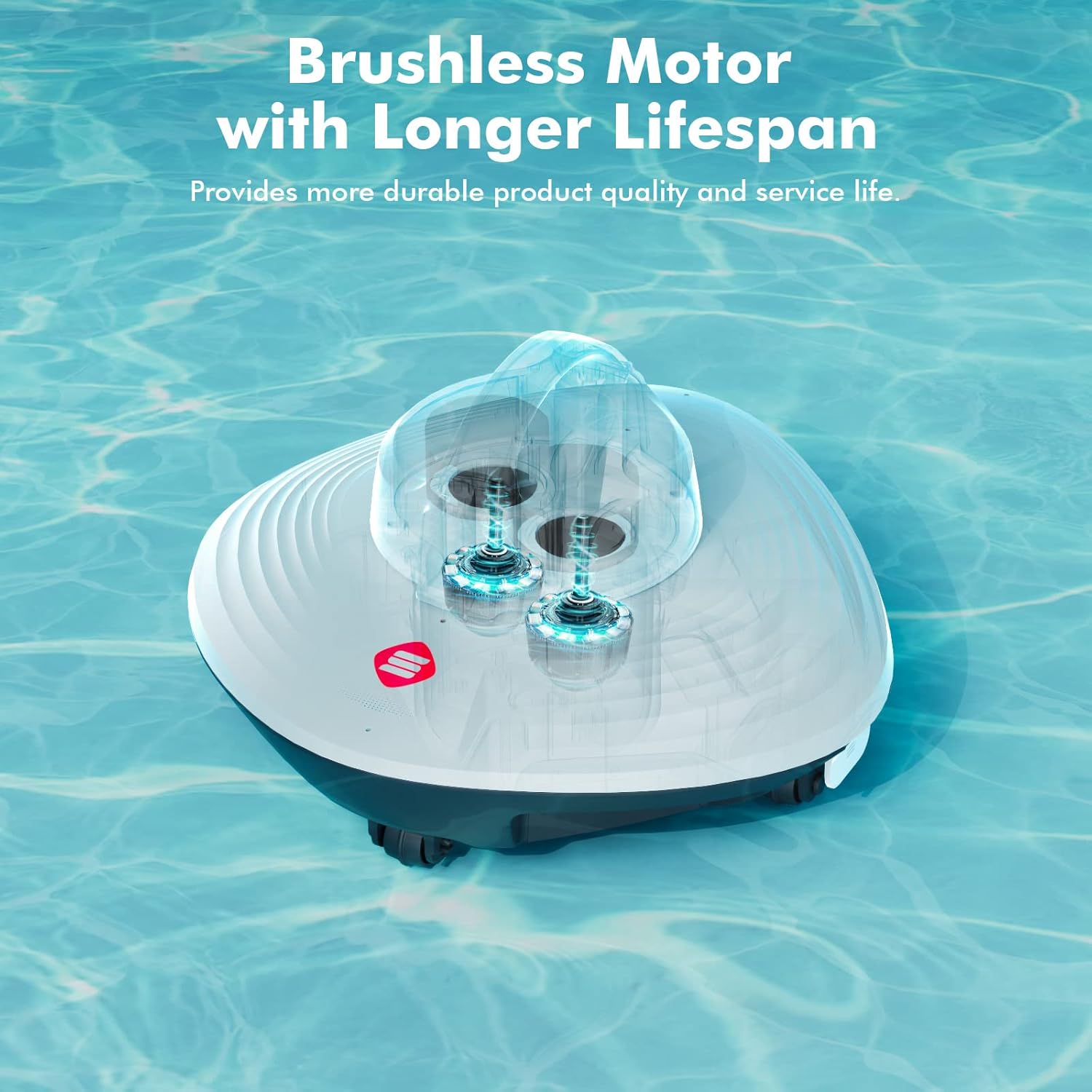 HYDRUS Robotic Cordless Pool Vacuum Cleaner with Brushless Motor,Powerful Pool Robot for Above Ground Pools, Up to 90 Mins Runtime, Self-Parking