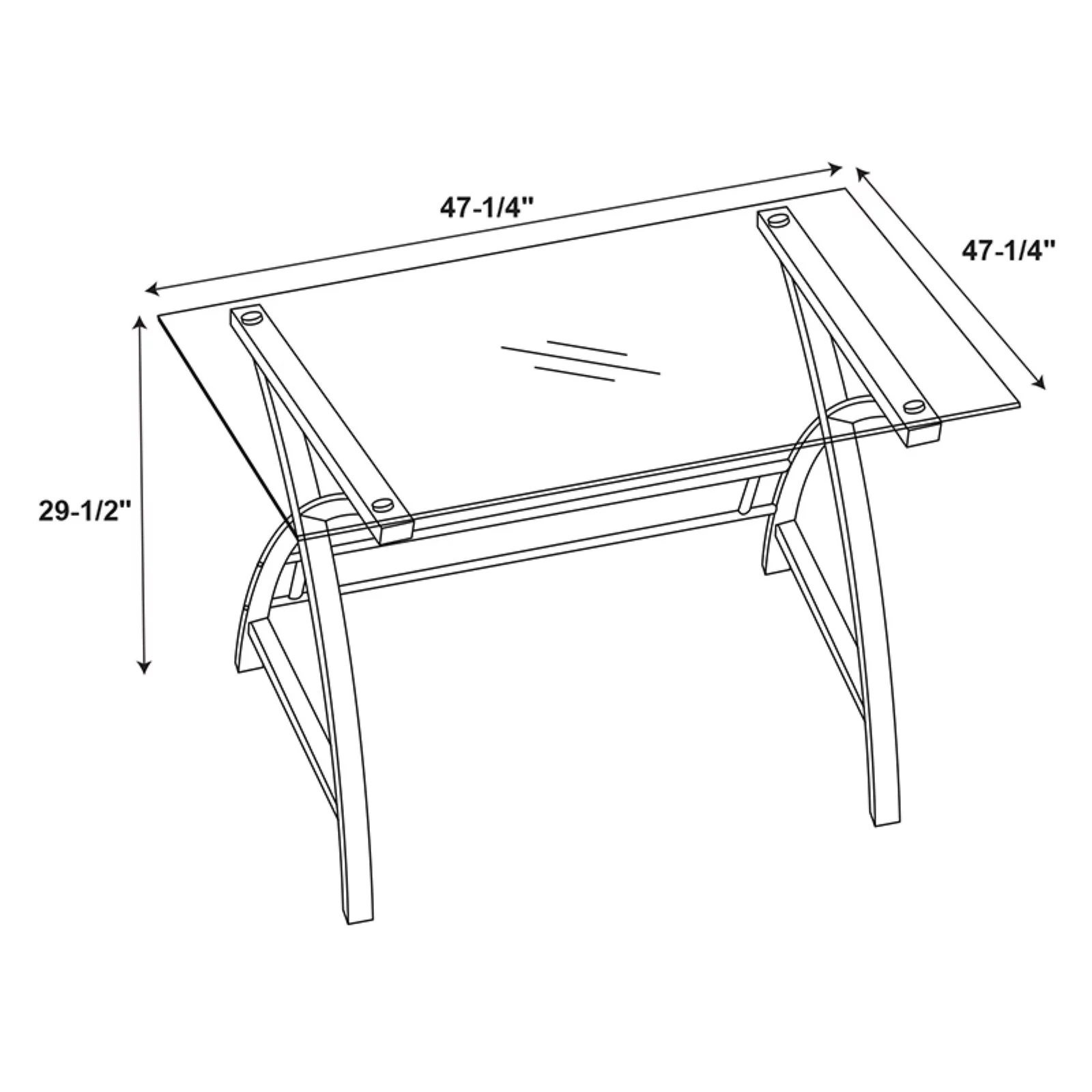 Powell World Map Computer Desk