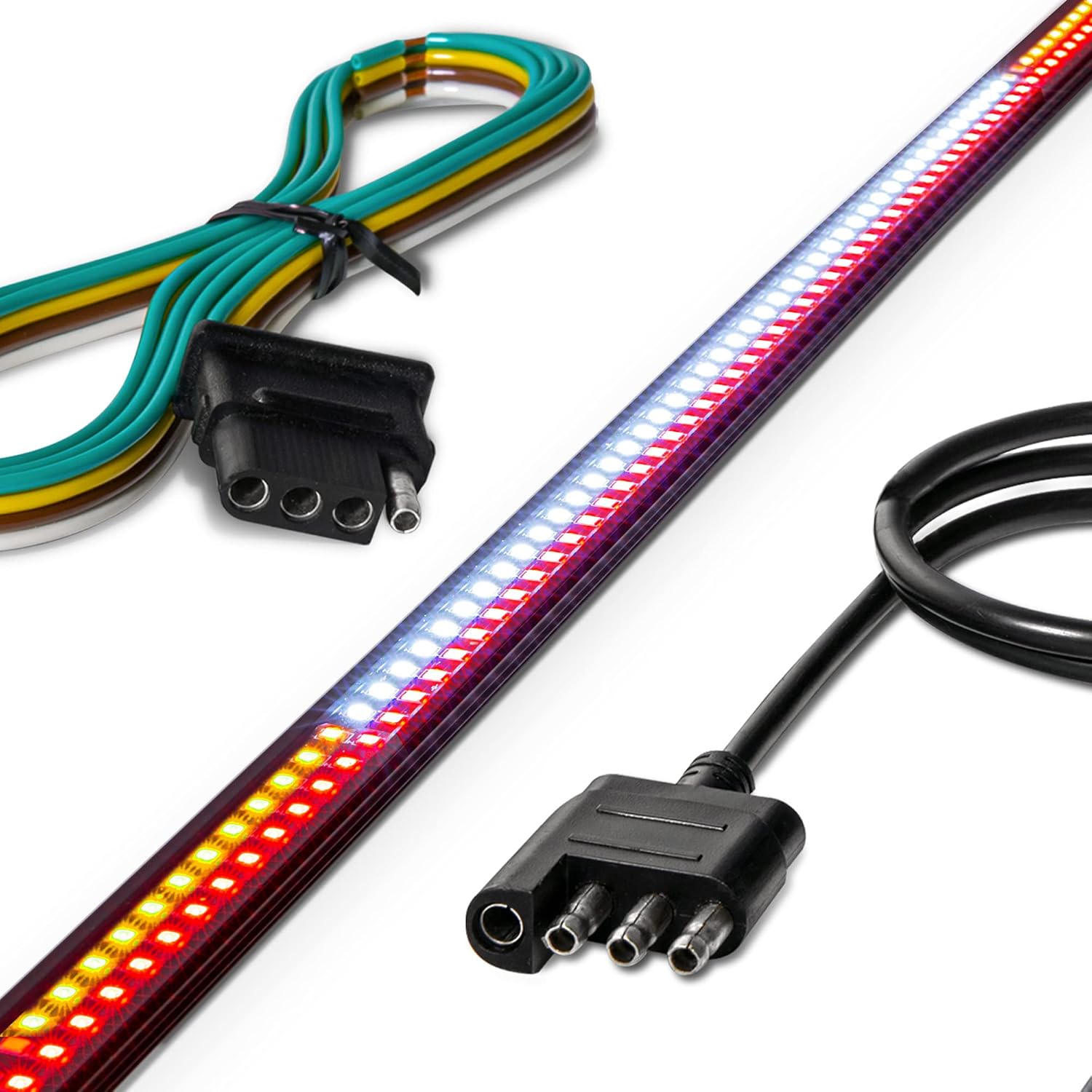 60" LED Tailgate Light Bar for Trucks [Rigid Aluminium Frame] [Amber Sequential Turn Signal] [Tail & Reverse Light] [IP66 Waterproof] Rear Truck Tail