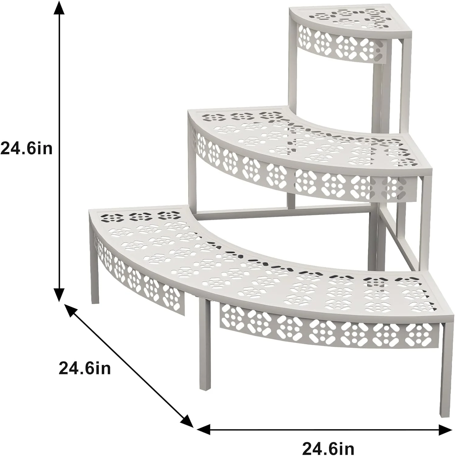 Metal Plant Stand 2 Tier Potted Multiple Flower Pot Holder Plant Shelf Indoor Plants Multiple