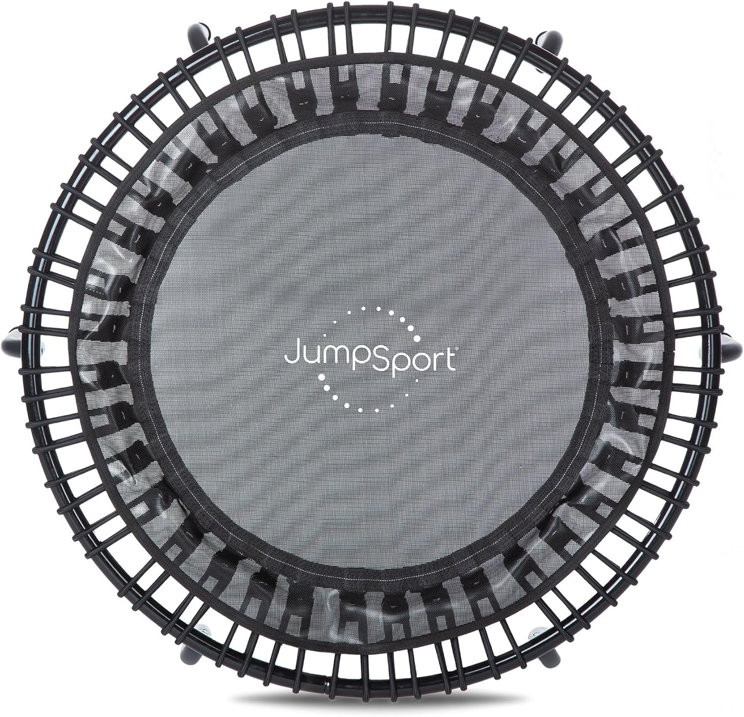JumpSport 430 Home 44 Inch Low Impact Adult Mini Exercise Fitness Rebounder Trampoline with Streaming Videos and Workout DVDs, Black