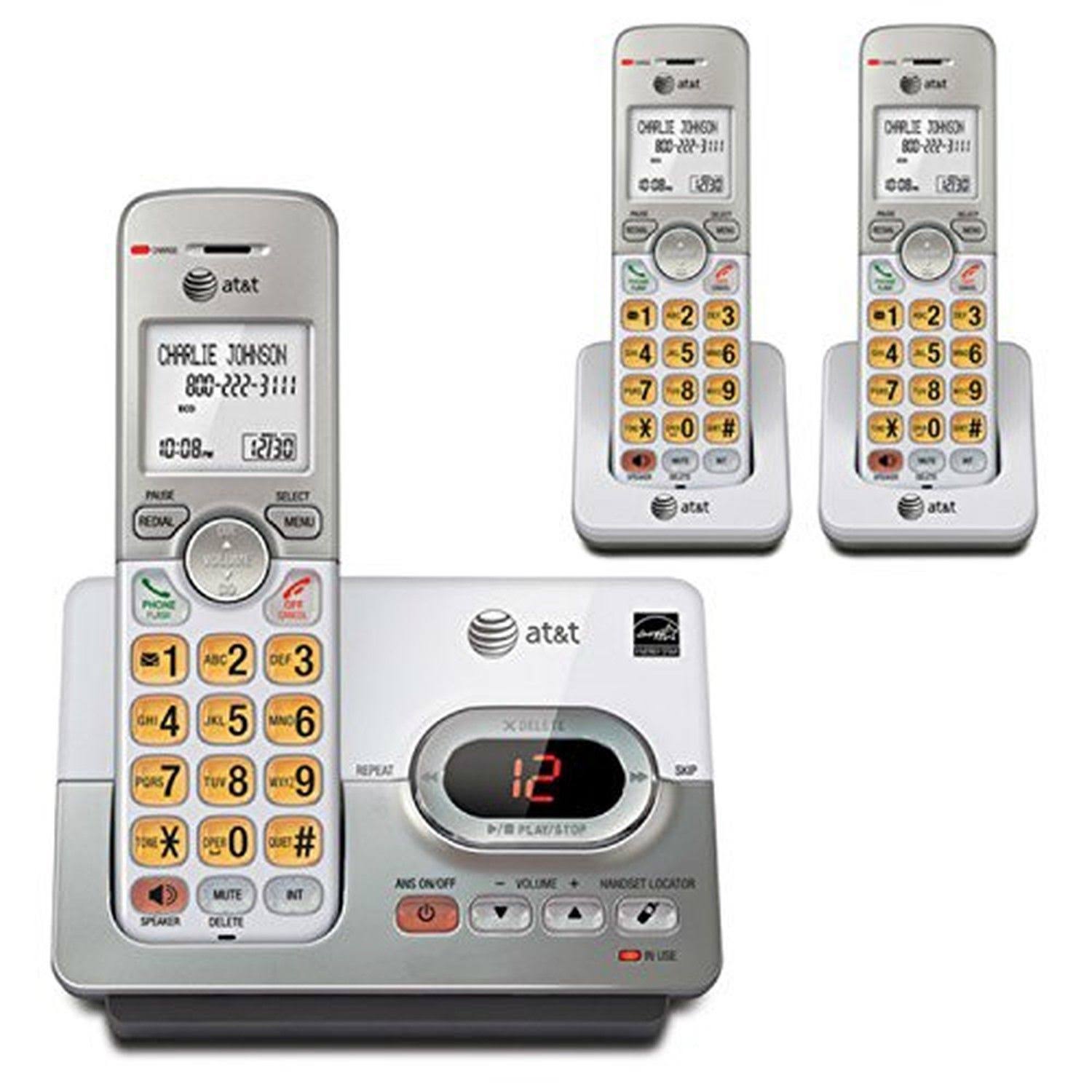 ATu0026T EL52303 Handset Cordless Answering System with Caller ID/Call Waiting - 3 count